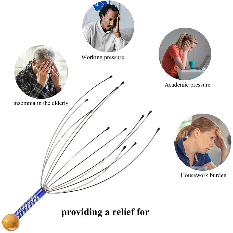 Octopus Head Massager – Deep Scalp Relaxation & Stress Relief