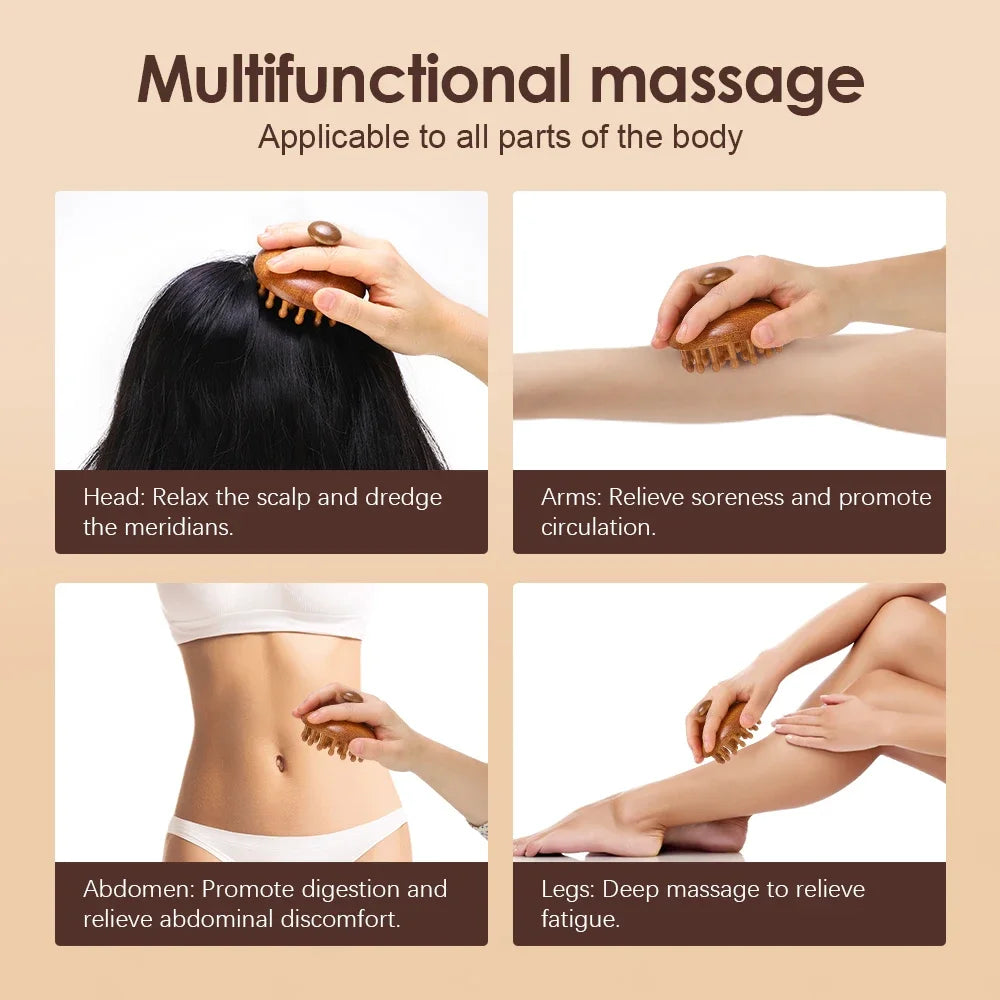 Wooden Scalp Massager – Natural Hair & Head Massage Tool