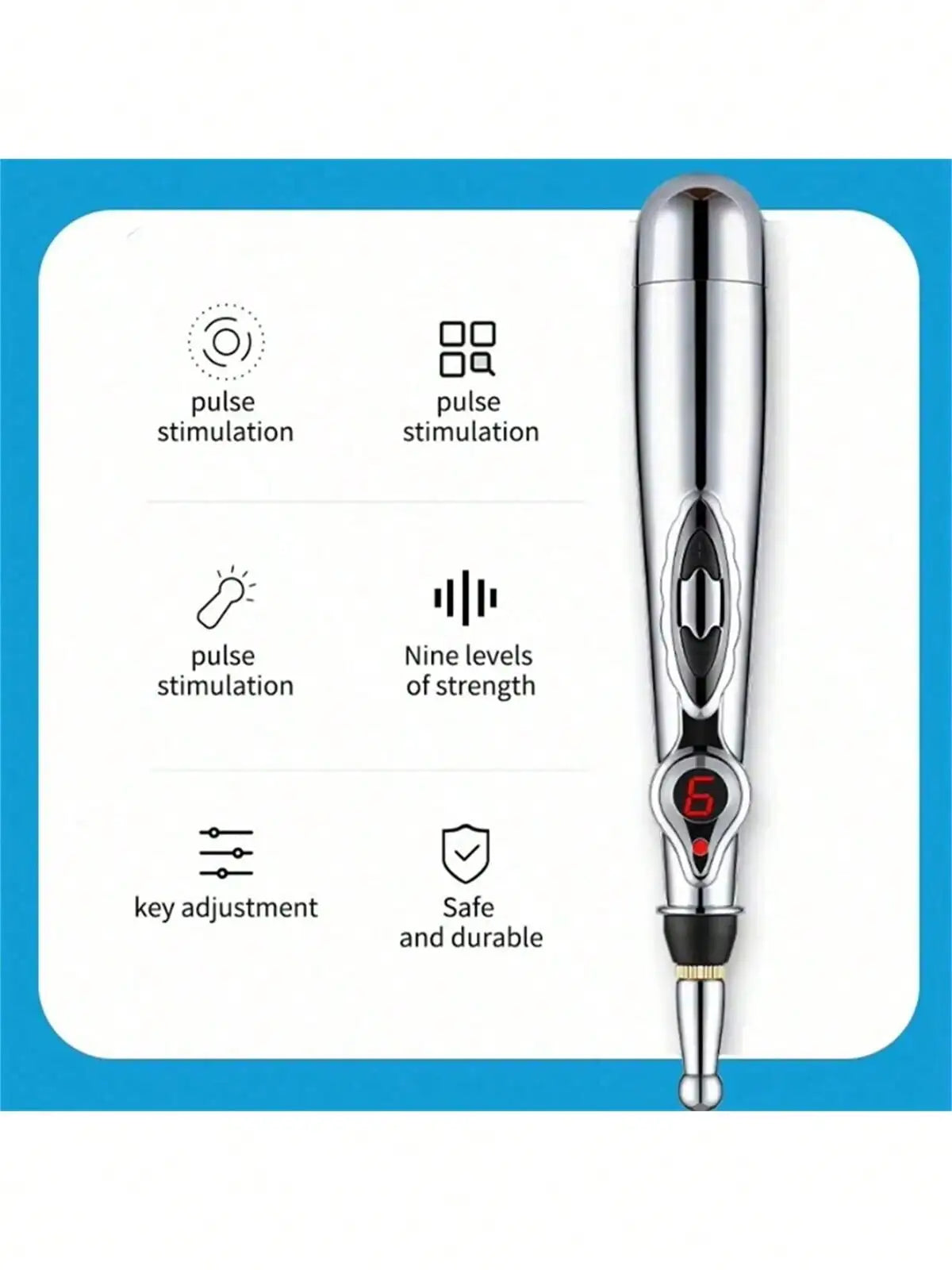 Portable Massage Cushion, Massage Sticker, & Massage Pen Combo Set For Neck, Shoulders & Full Body