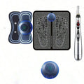 Portable Massage Cushion, Massage Sticker, & Massage Pen Combo Set For Neck, Shoulders & Full Body