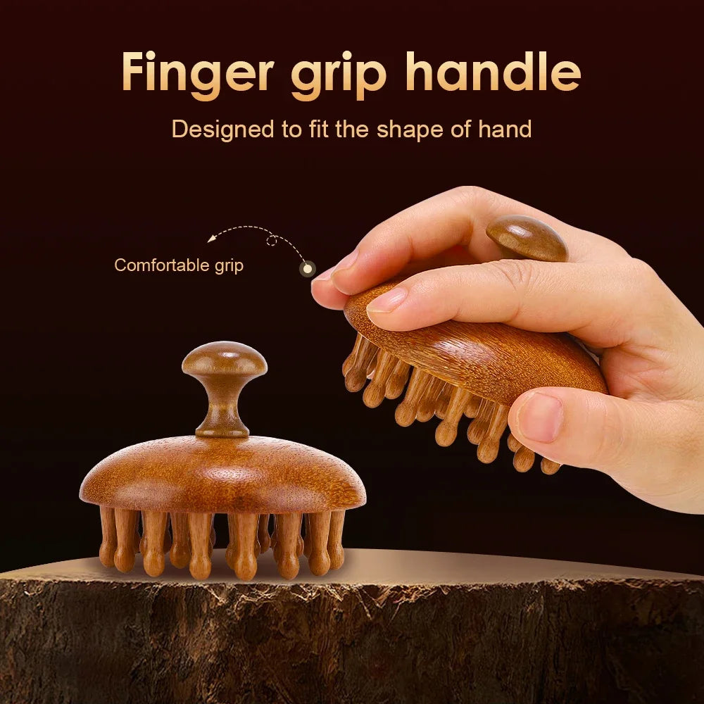 Wooden Scalp Massager – Natural Hair & Head Massage Tool