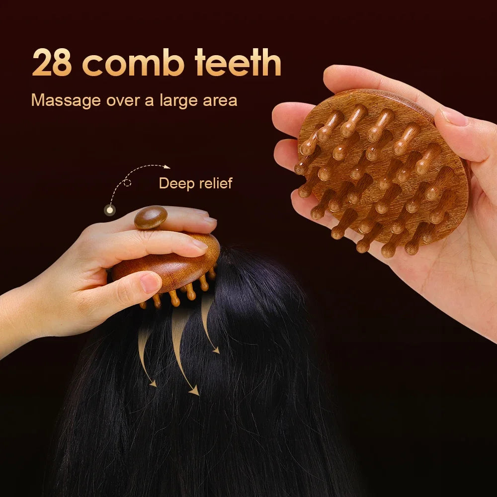 Wooden Scalp Massager – Natural Hair & Head Massage Tool