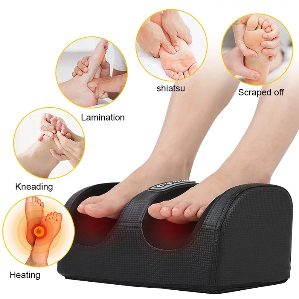 Electric Foot Massager – Shiatsu Kneading with Heat for Tired, Aching Feet
