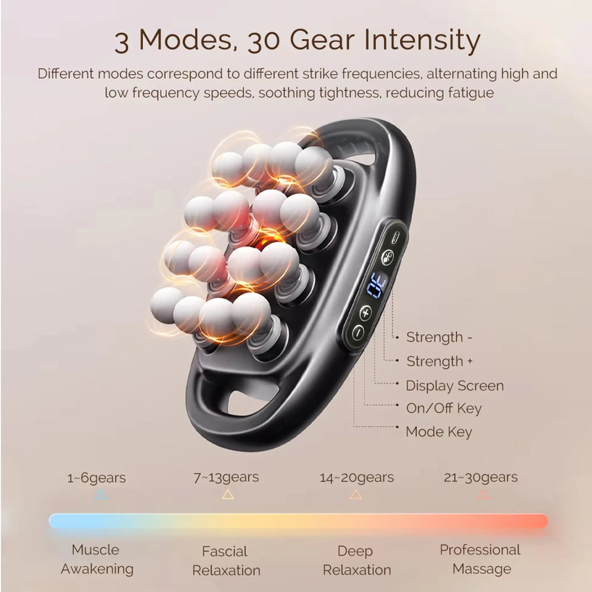 16-Head Fascia Massage Gun – Full Body Muscle Relief