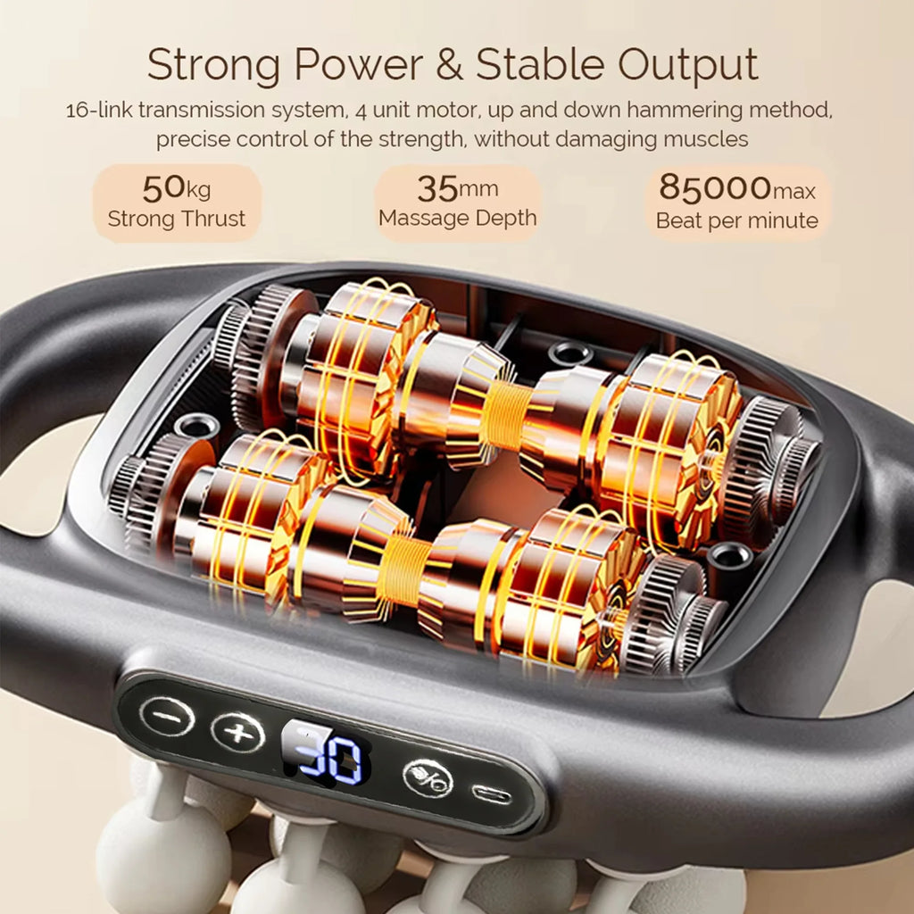 16-Head Fascia Massage Gun – Full Body Muscle Relief